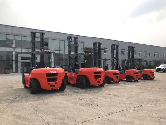 FD70 6m 7 Volledige Vrije Triplex van Ton Diesel Forklift Truck With